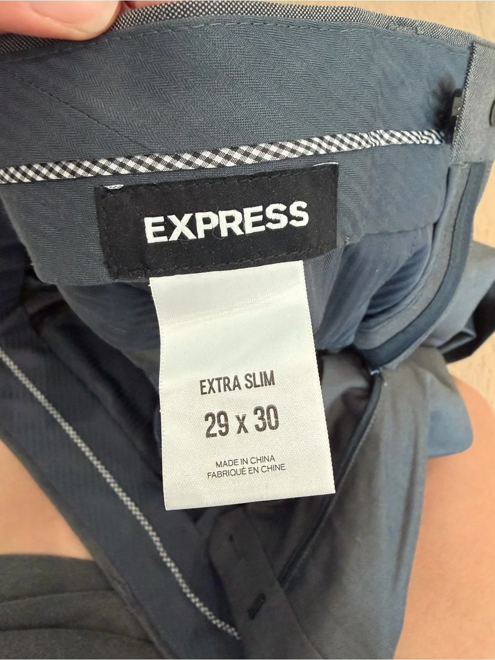 Express Men's Charcoal Gray Two-Button Suit Jacket